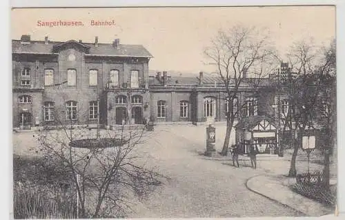 43742 Feldpost Ak Sangerhausen Bahnhof 1915