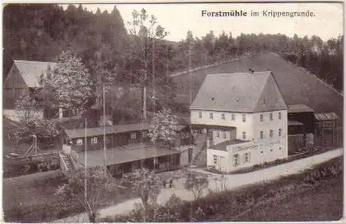 18234 Feldpost Ak Forstmühle im Krippengrunde 1915