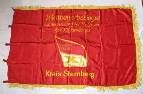 Seltene DDR Fahne SED Kreisleitung Rat des Kreises Sternberg (109653)