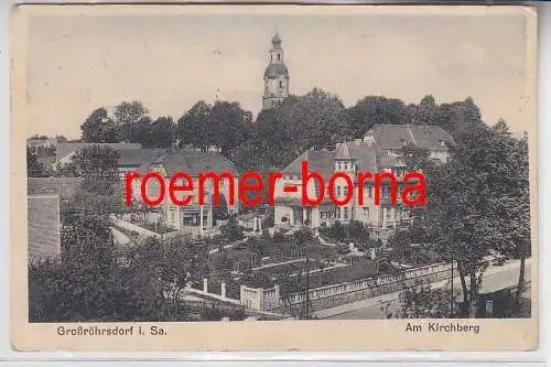 76384 Ak Großröhrsdorf i.Sa. Am Kirchberg um 1940