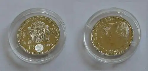 12 Euro Silbermünze Spanien Juan Carlos & Sofia 2003 (131780)