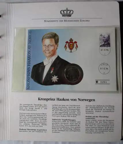 schöner Numisbrief Norwegen mit 5 Kronen Münze 1994 (116851)