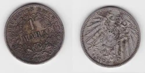 1 Mark Silber Münze Deutsches Reich 1906 D ss+ (151960)