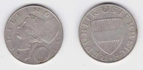 10 Schilling Silber Münze Österreich 1967 (151959)