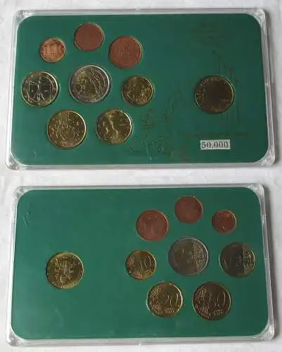 KMS Kursmünzensatz Euro-Ländersatz Italien 2002 + 200 Lire vergoldet (157018)