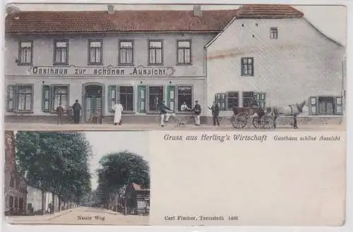 901982 Mehrbild Ak Gruß aus Tennsted Herlings Gasthaus schöne Aussicht