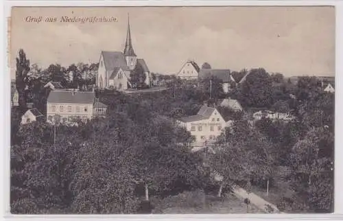 900930 AK Gruß aus Niedergräfenhain - Richard Mäding Restauration 1912