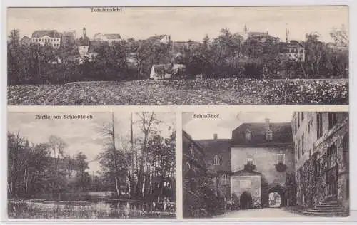 901049 AK Königsfeld - Post Köttwitzsch, Partie am Schloßteich, Schloßhof 1930