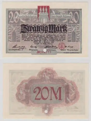 20 Mark Banknote Großnotgeld Stadt Altona 02.11.1918 (135349)