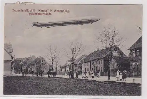58472 Ak Zeppelinluftschiff "Hansa" in Vienenburg (Goslaerstrasse) 1913