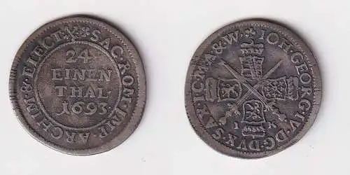 1/24 Taler Sachsen albertinische Linie 1693 IK ss+ (159691)