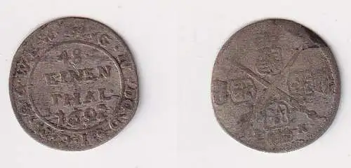 1/48 Taler Silber Münze Sachsen albertinische Linie 1692 f.ss (153289)