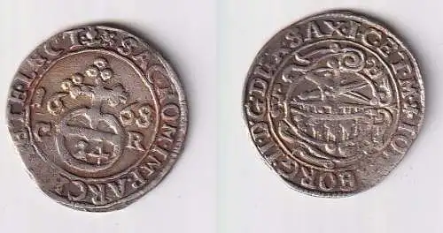 1/24 Taler Silber Münze Sachsen albertinische Linie 1668 CR ss+ (152180)