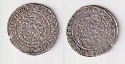 1 Groschen Silber Münze Sachsen Johann Georg I 1625 HI ss (113406)