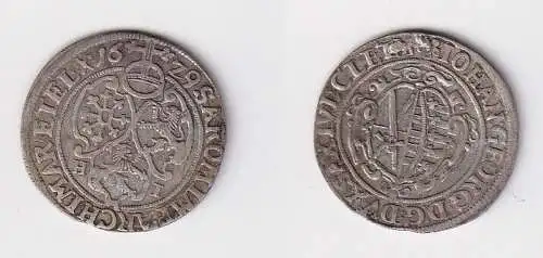 1 Groschen Silber Münze Sachsen Johann Georg I 1629 HI ss (142052)