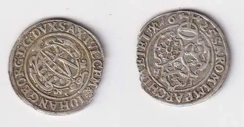 1 Groschen Silber Münze Sachsen Johann Georg I 1625 HI ss (141146)