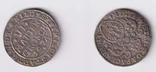 6 Mariengroschen Silber Münze Bistum Hildesheim 1674 ss (112948)