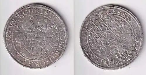 1 Reichstaler Silber Münze Sachsen Albertinische Linie 1601 ss (118199)