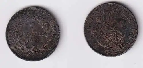 2 Franc Silber Münze Frankreich 1871 A f.vz (111911)