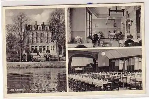 54235 Mehrbild Ak Ostseebad Eckernförde Hotel Kaiserhof um 1930