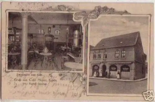 11592 Ak Gruss aus Cafe Meyer Egeln 1914