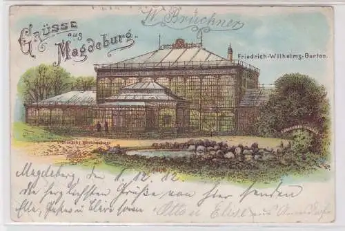 84609 AK Grüsse aus Magdeburg - Friedrich-Wilhelms-Garten 1912