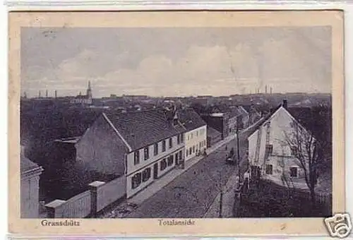 08483 Ak Granschütz Totalansicht Straßenzug 1928