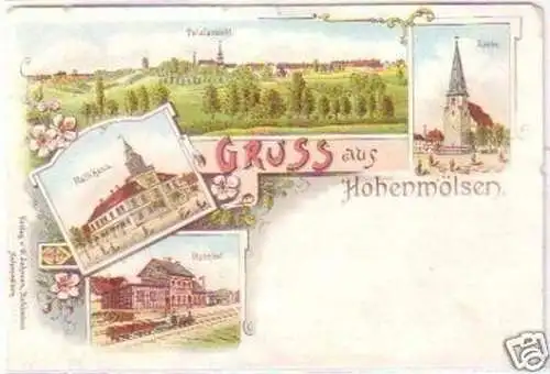 25976 Ak Lithographie Gruß aus Hohenmölsen 1899