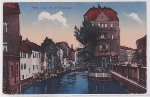 13253 Ak Halle an der Saale an der Gerbersaale 1917