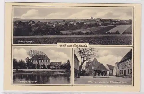 98739 Mehrbild Ak Gruß aus Ziegelroda - Totalansicht, Oberförsterei, Pfarre 1940