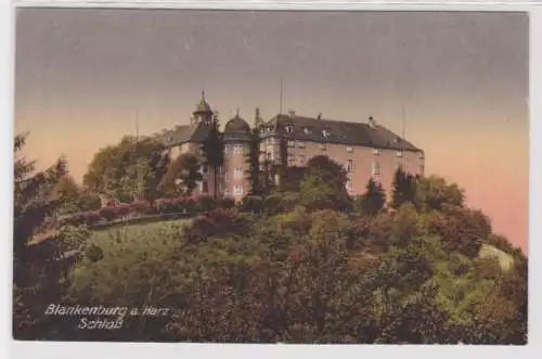 95077 Ak Blankenburg-Harz - Blick zum Schloss auf dem Kalkberg