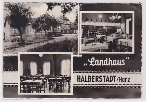 96522 Mehrbild Ak Halberstadt Harz 'Landhaus' 1966