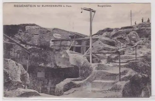 95071 AK Regenstein bei Blankenburg am Harz - Burgverlies 1910