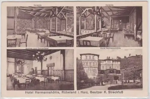 14820 Mehrbild Ak Rübeland im Harz Hotel Hermannshöhle um 1930