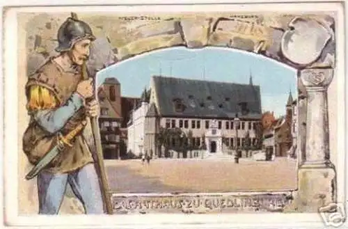 18184 Ak das Rathaus zu Quedlinburg um 1920