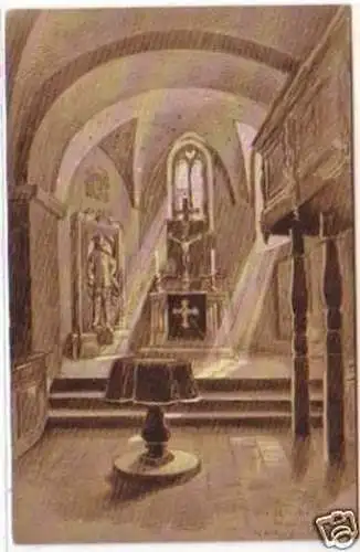 19732 Ak Inneres der Kirche zu Meuchen um 1910