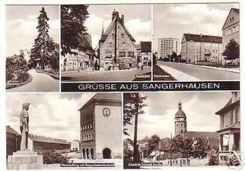 11795 Mehrbild Ak Grüsse aus Sangerhausen 1976