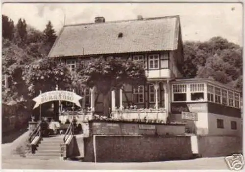 11781 Ak Treseburg / Harz Gaststätte Burgstieg um 1960