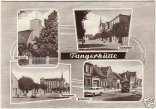 11923 Mehrbild Ak Tangerhütte Bahnhofstraße usw. 1965