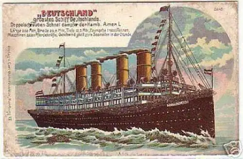 10817 Ak "Deutschland" größtes Schiff Deutschlands 1901