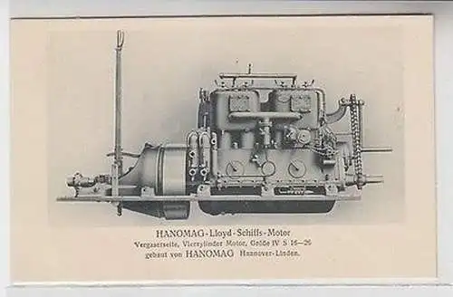 49434 Ak Hanomag Hannover Linden Lloyd Schiffs Motor um 1920