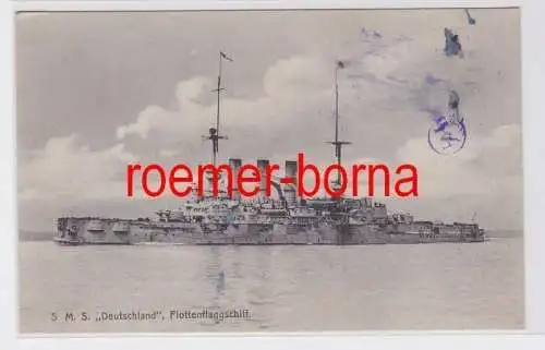 80916 Ak S.M.S. 'Deutschland' Flottenflaggschiff um 1910