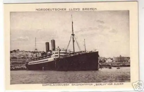 08073 Ak Salondampfer "Berlin" vor Algier um 1920