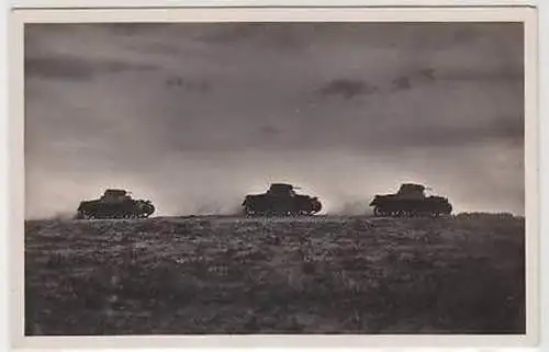 44546 Foto Ak Panzer Tank in Formation 1937