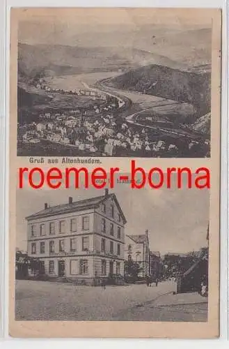 78452 Mehrbild Ak Gruß aus Altenhundem Totalansicht und Hotel 1919