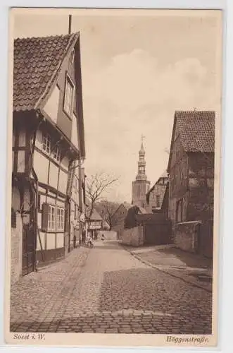 75868 Ak Soest in Westfalen Höggenstrasse um 1930