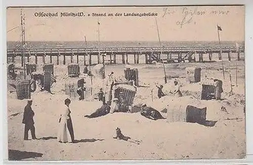 61626 Ak Ostseebad Müritz W. Strand an der Landungsbrücke 1925