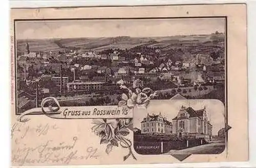 17488 mehrbild Ak Gruß aus Rosswein in Sa. Amtsgericht 1906