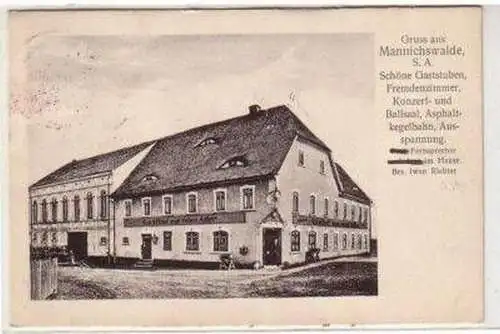 50080 Ak Gruß aus Mannichswalde Gasthof 1919