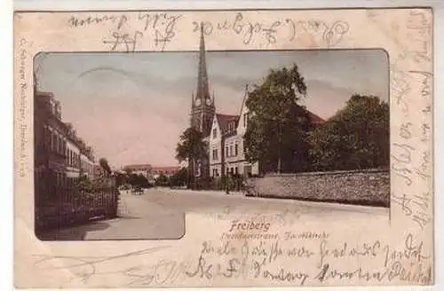 36438 Ak Freiberg Dresdnerstrasse Jacobikirche 1903